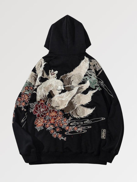 Japanese Embroidered Hoodie 'Tori' – My Japan Clothes