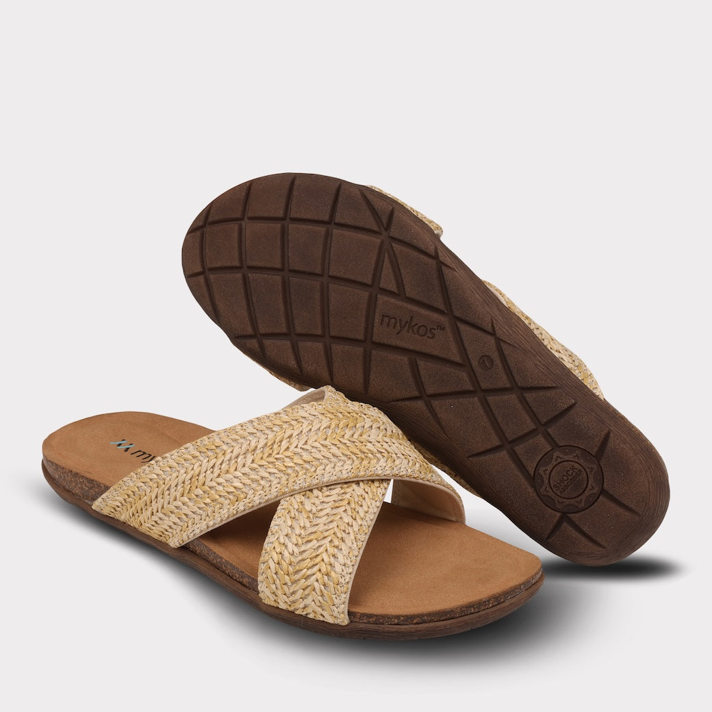 Leyla Women's Crossband Sandal - Mykos Footwear