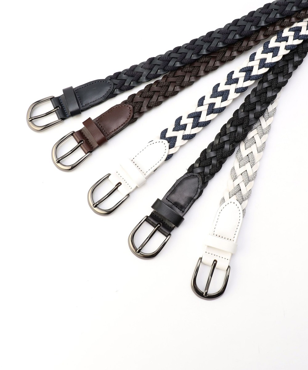 RIELABO】エンボスイタリアンレザー メッシュベルト｜ベルト｜ニコル