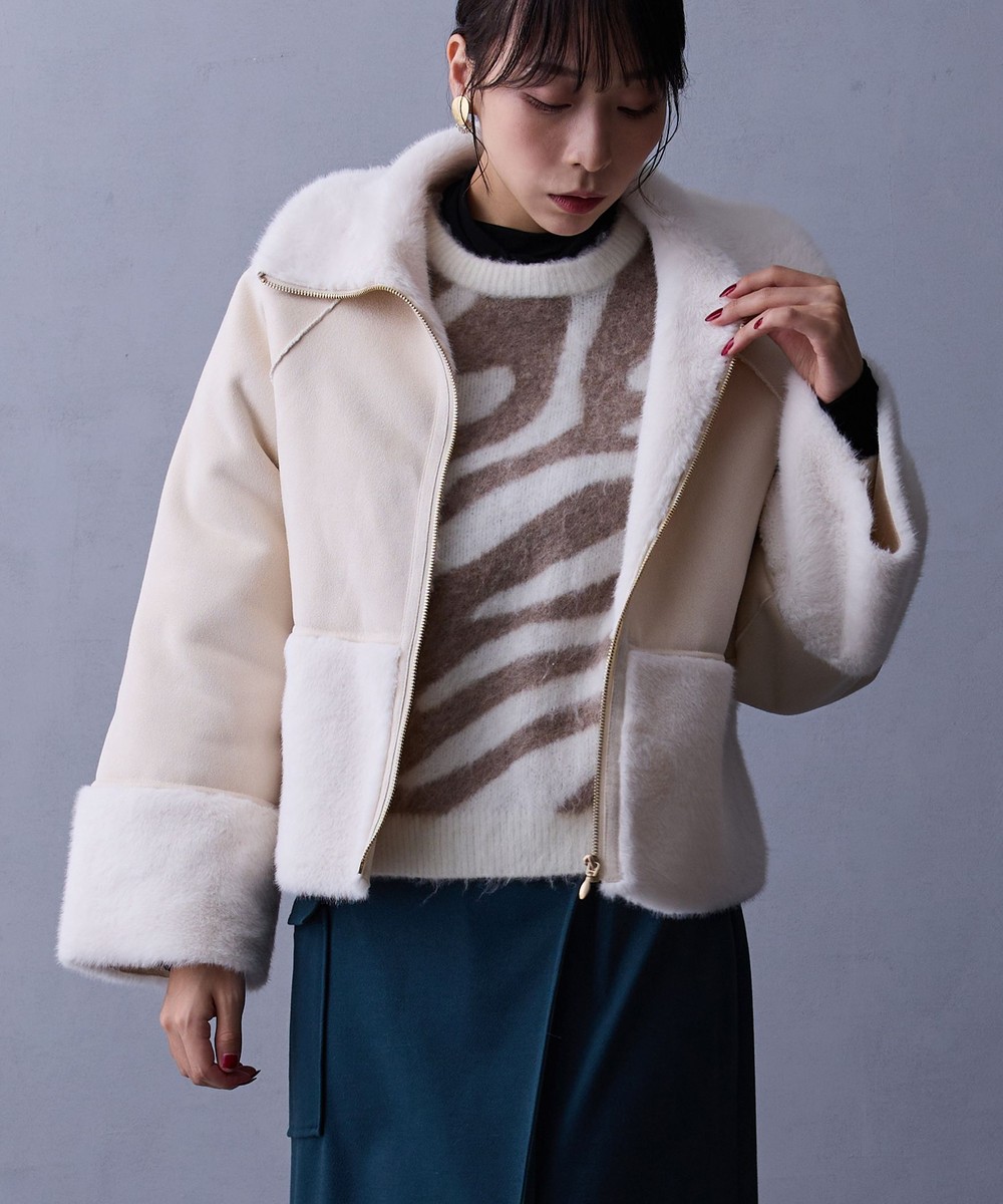 フェイクムートンブルゾン｜その他コート｜ニコル公式通販サイト