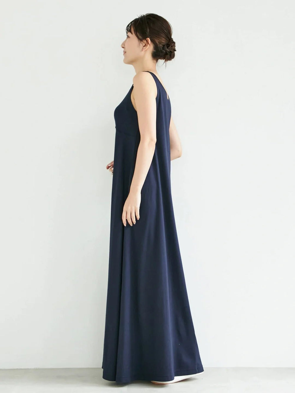 Aライン マキシワンピース (Navy) – Nanafu｜YUKATA