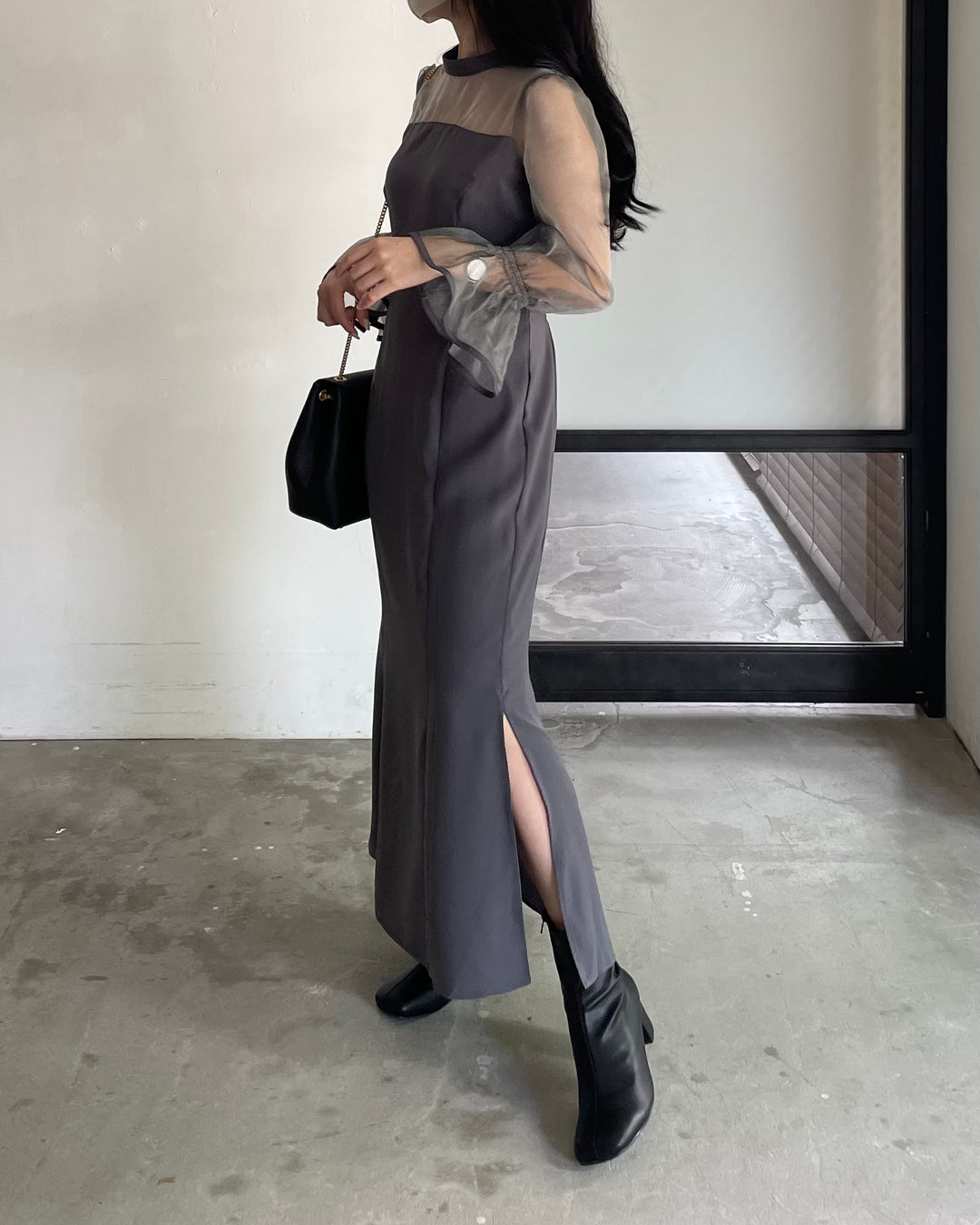 Essential】スタンドカラーマーメイドドレス – nairo