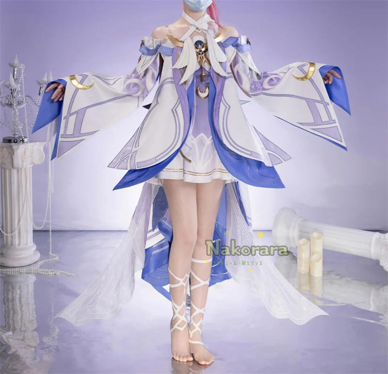 Nakorara 原神 コロンビーナ コスプレ衣装 3d樹脂製髪飾り 少女