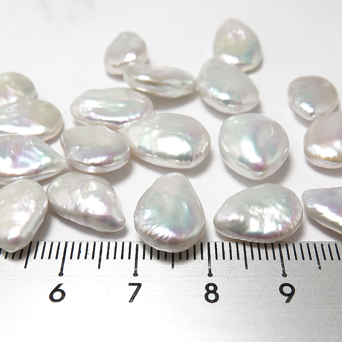 ドロップパール 雫～バロック ルース 穴無 淡水真珠 12～15mm×9～11mm