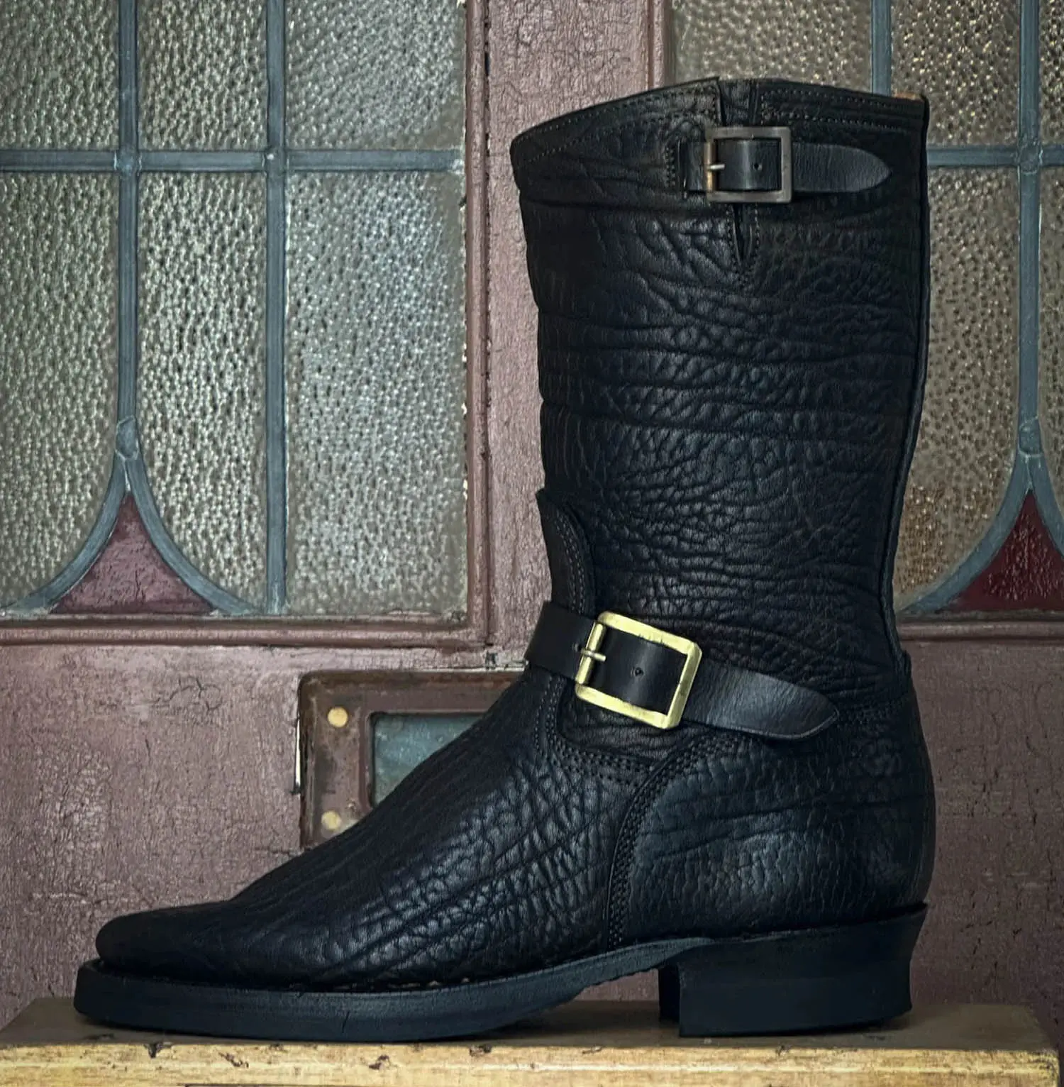 MOTOR 1060 イタリアンブルハイドドレスエンジニアブーツ(BLACK)