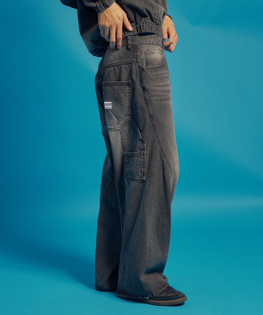 SEQUENZ（シークエンズ）】sqnz washed curve denim pants / カーブ