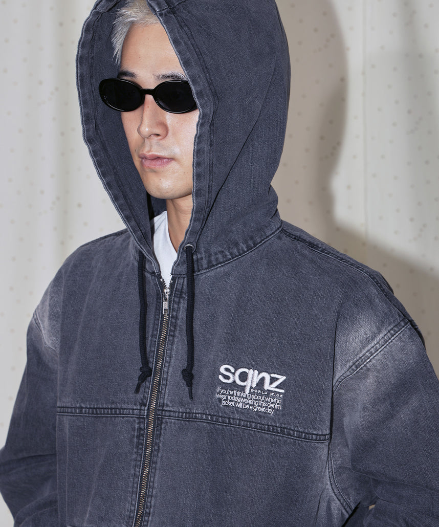 SEQUENZ（シークエンズ）】sqnz washed wappen zip p/k / フルジップ