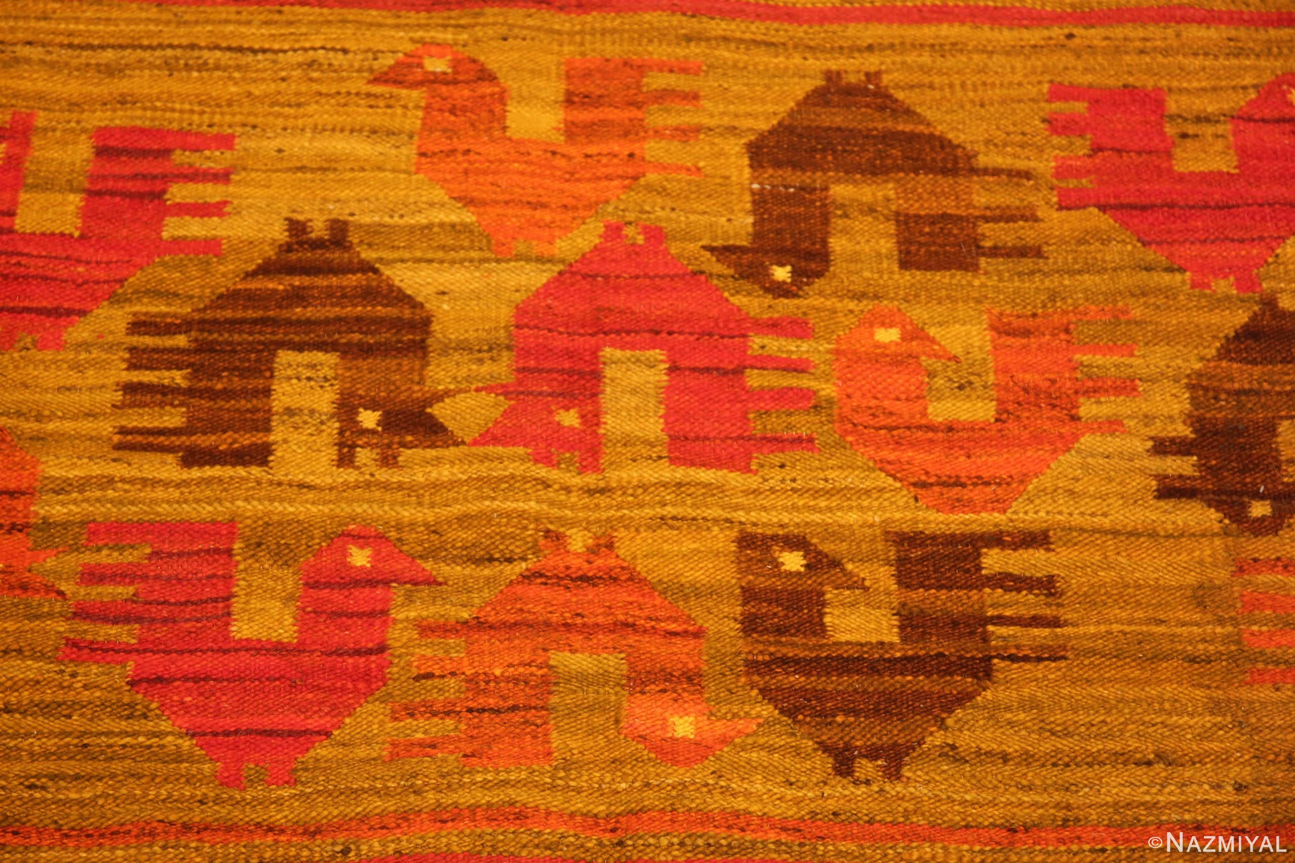 Beautiful Vintage Scandinavian Swedish Rug 72501 Nazmiyal