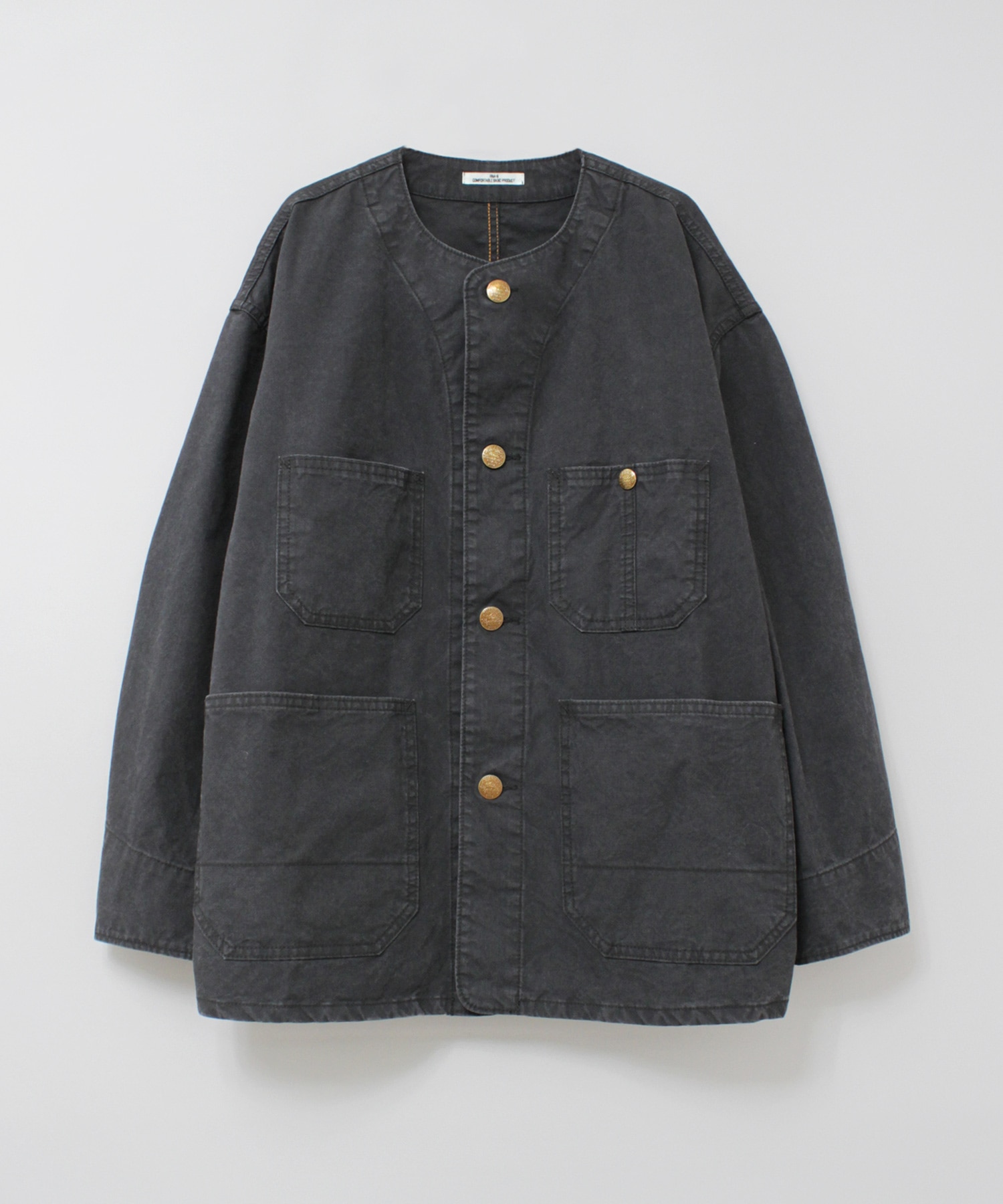 J2149 ノーカラービッグカバーオール(F ブラック): アウター - RNA