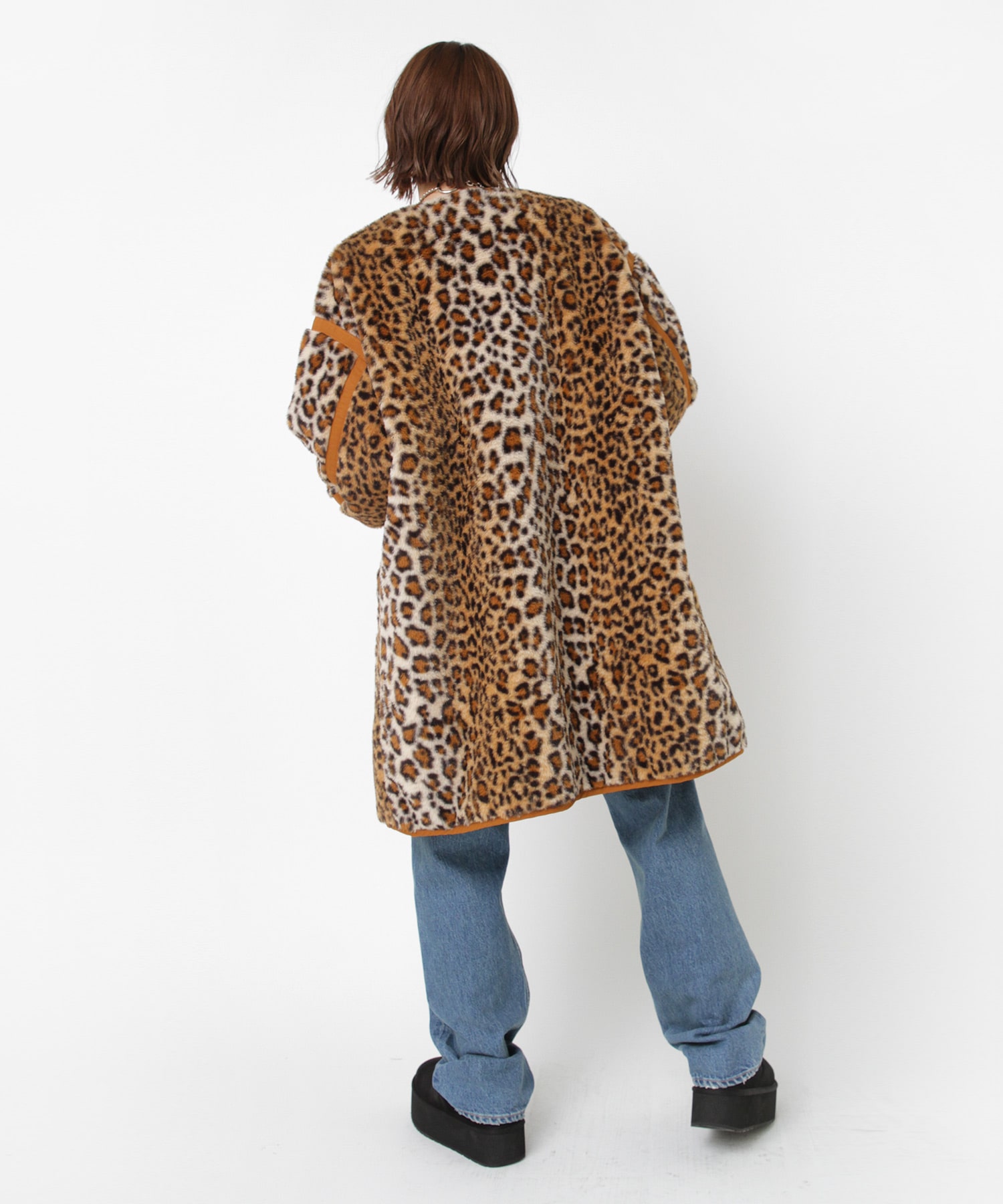 C0788 アニマルファーコート(M アイボリーレオパード): アウター - RNA