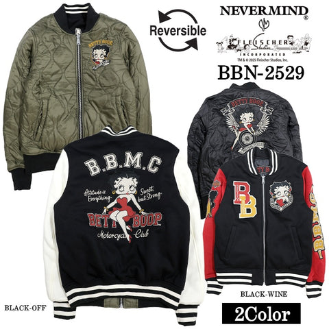 BETTY BOOP NEVERMIND REVERSIBLE STADIUM JACKET ベティーブープ