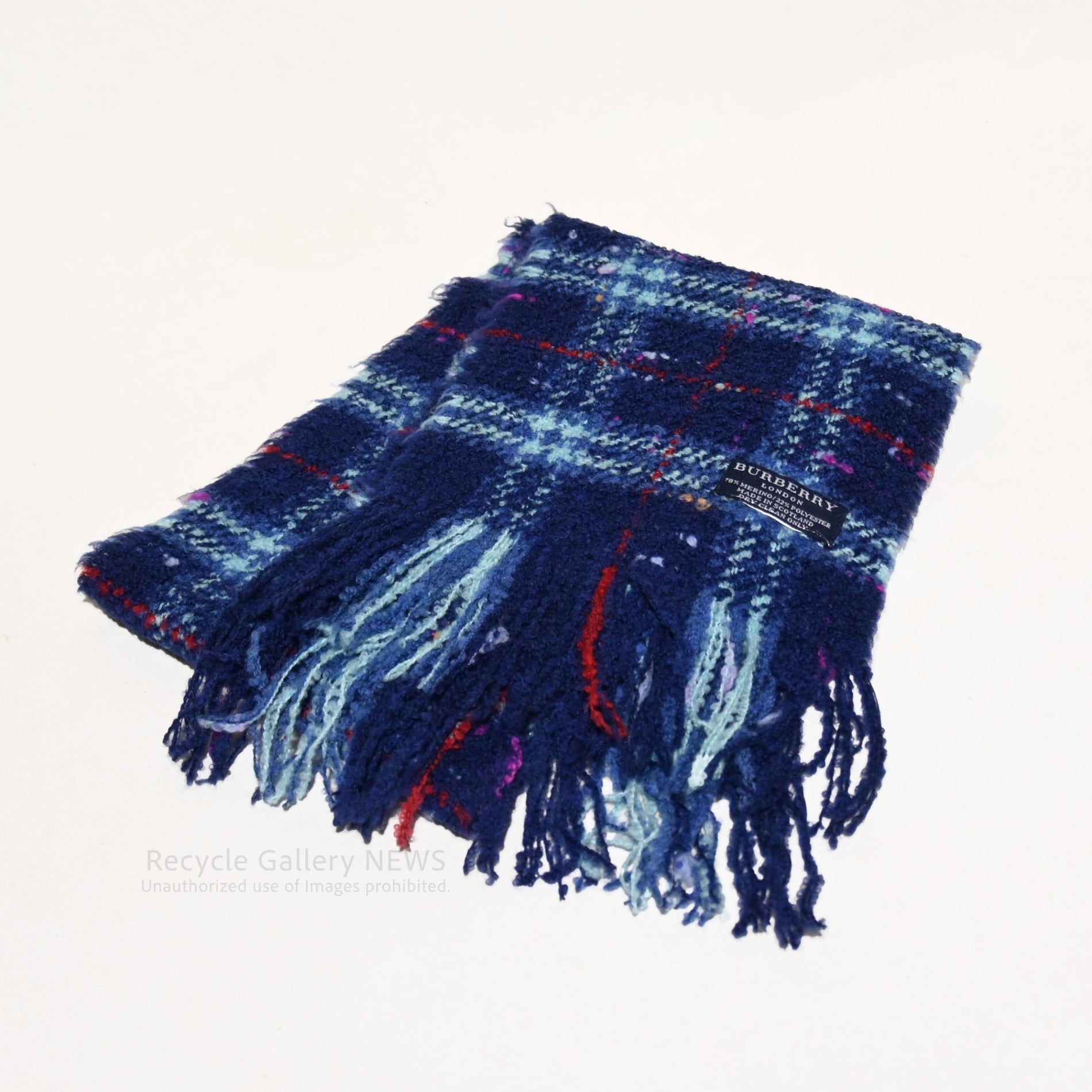 BURBERRY LONDON Check Scarf Blue Navy / バーバリー ロンドン