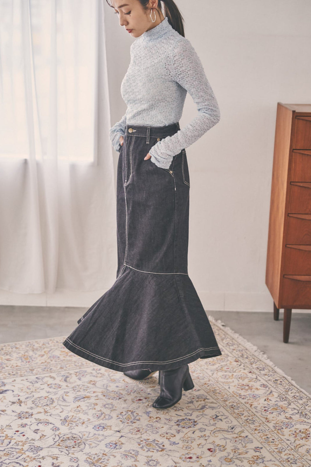 アシメフレアデニムスカート – N WITH.