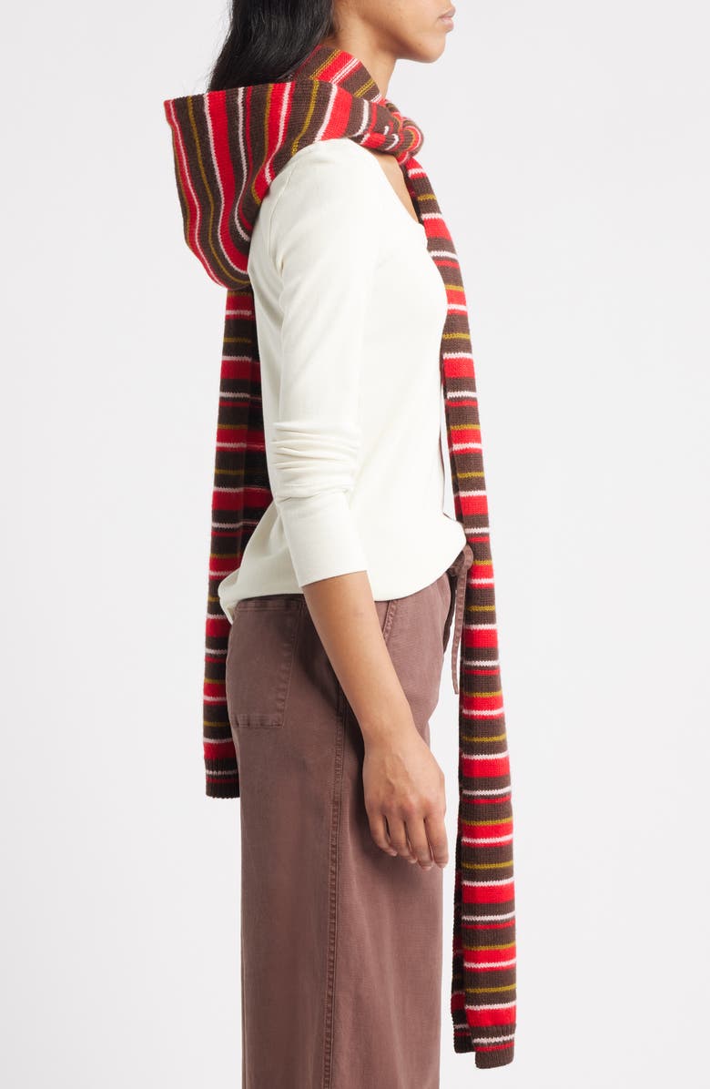 Damson Madder Stripe Tie Front Hood Scarf | Nordstrom