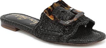 Sam Edelman Bambi Raffia Buckle Slide Sandal (Women) | Nordstrom