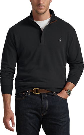 Polo Ralph Lauren Big & Tall Luxe 1/4-Zip Pullover | Nordstrom