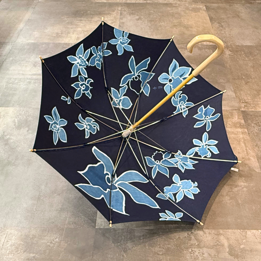青藍工房 藍染日傘 臈纈染 | ギフトショップ Nihon Miyabi 通販サイト