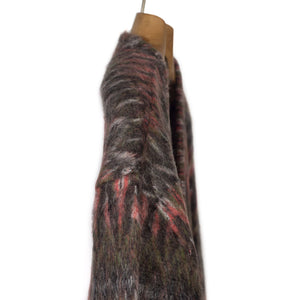 Monitaly Shaggy V Cardigan in brown – No Man Walks Alone