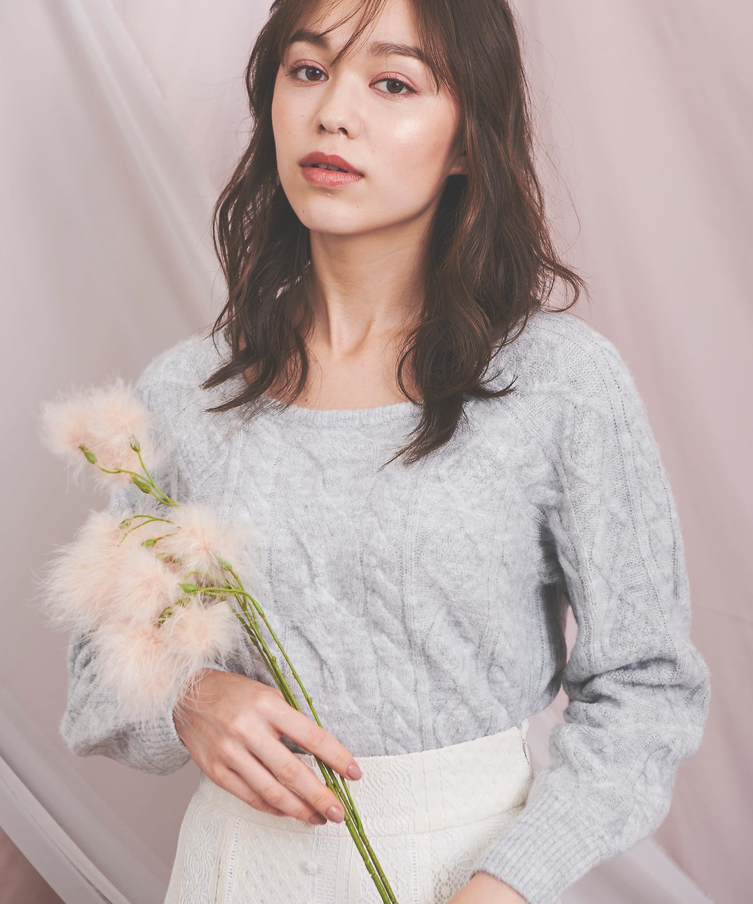 スクエアネックケーブルニット | ニット | NOELA OFFICIAL WEB STORE