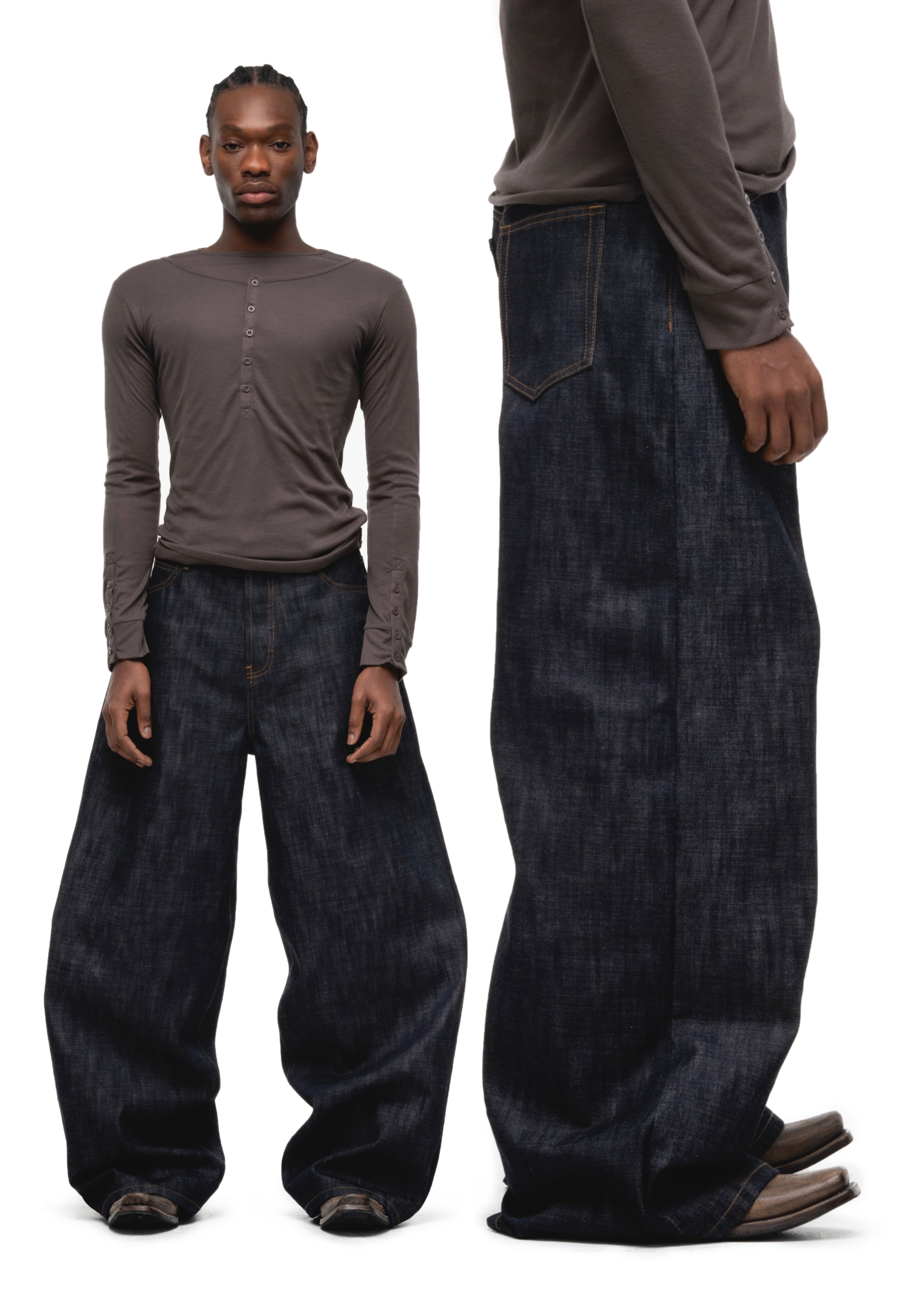 RAW DENIM JAPANESE ULTRA LOOSE FIT BLUE – NO/FAITH STUDIOS