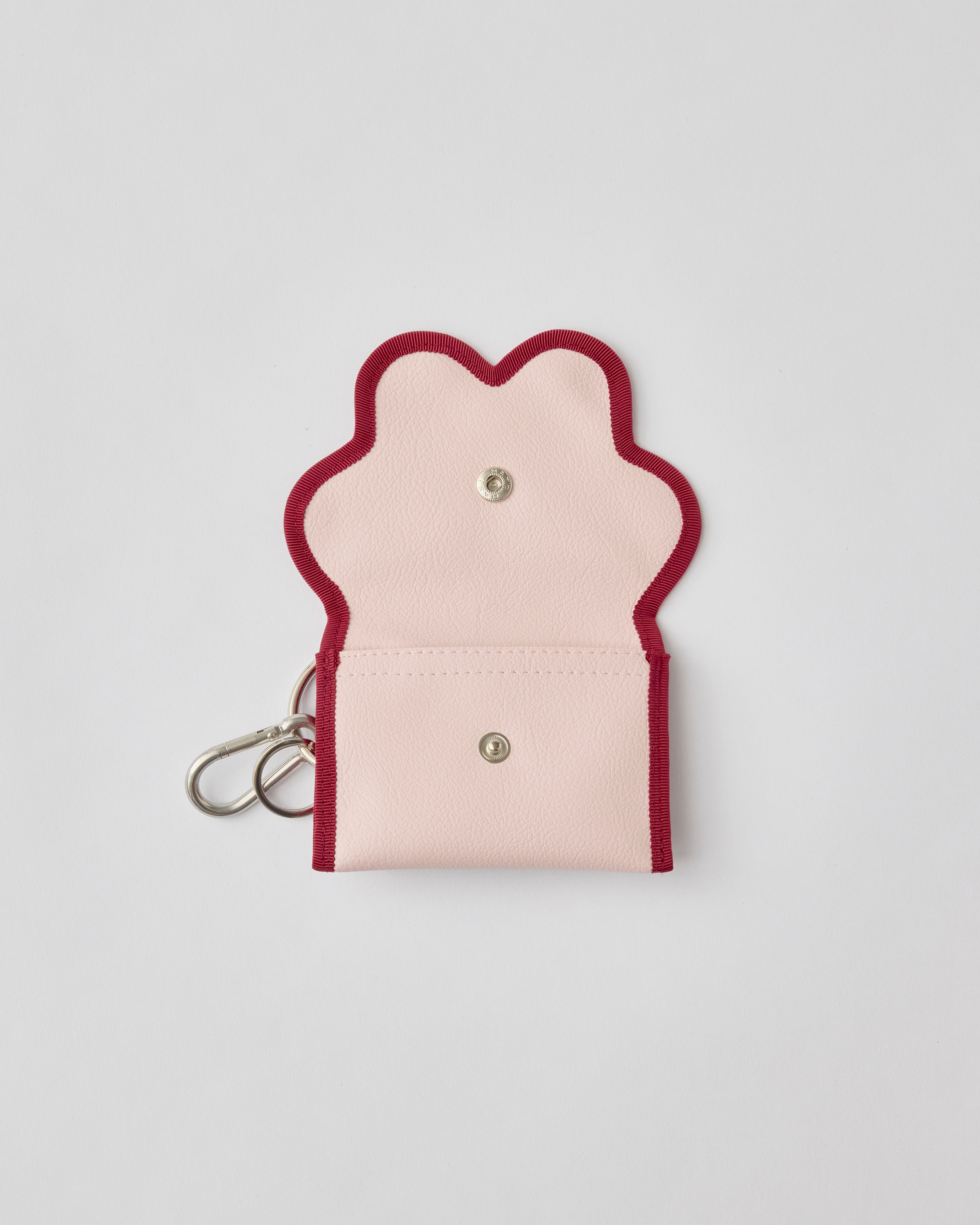 broken wave purse B / powder pink × charcoal gray – nori enomoto
