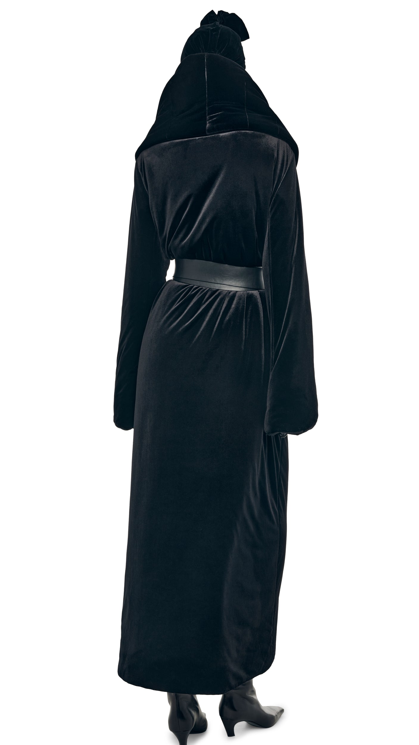 OS SHAWL COLLAR MAXI COAT – Black – Norma Kamali