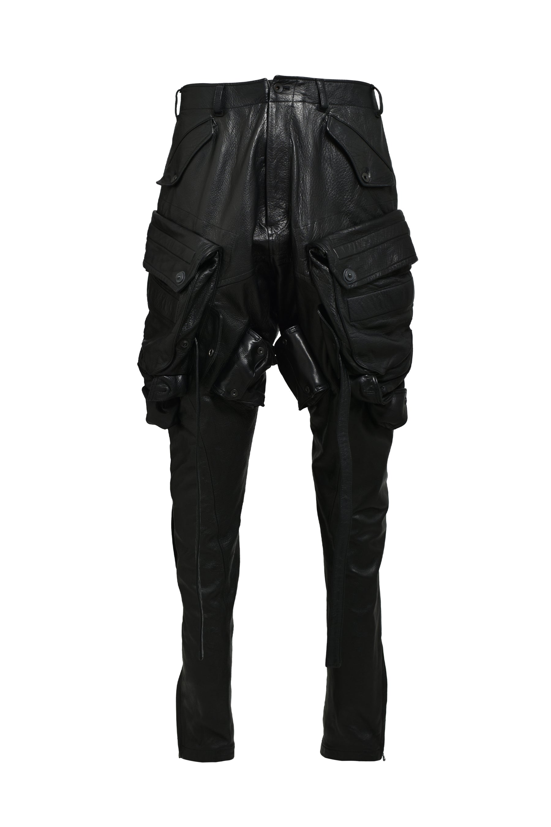 JULIUS ユリウス FW25 COW SKIN GASMASK CARGO / BLK - NUBIAN ヌビアン