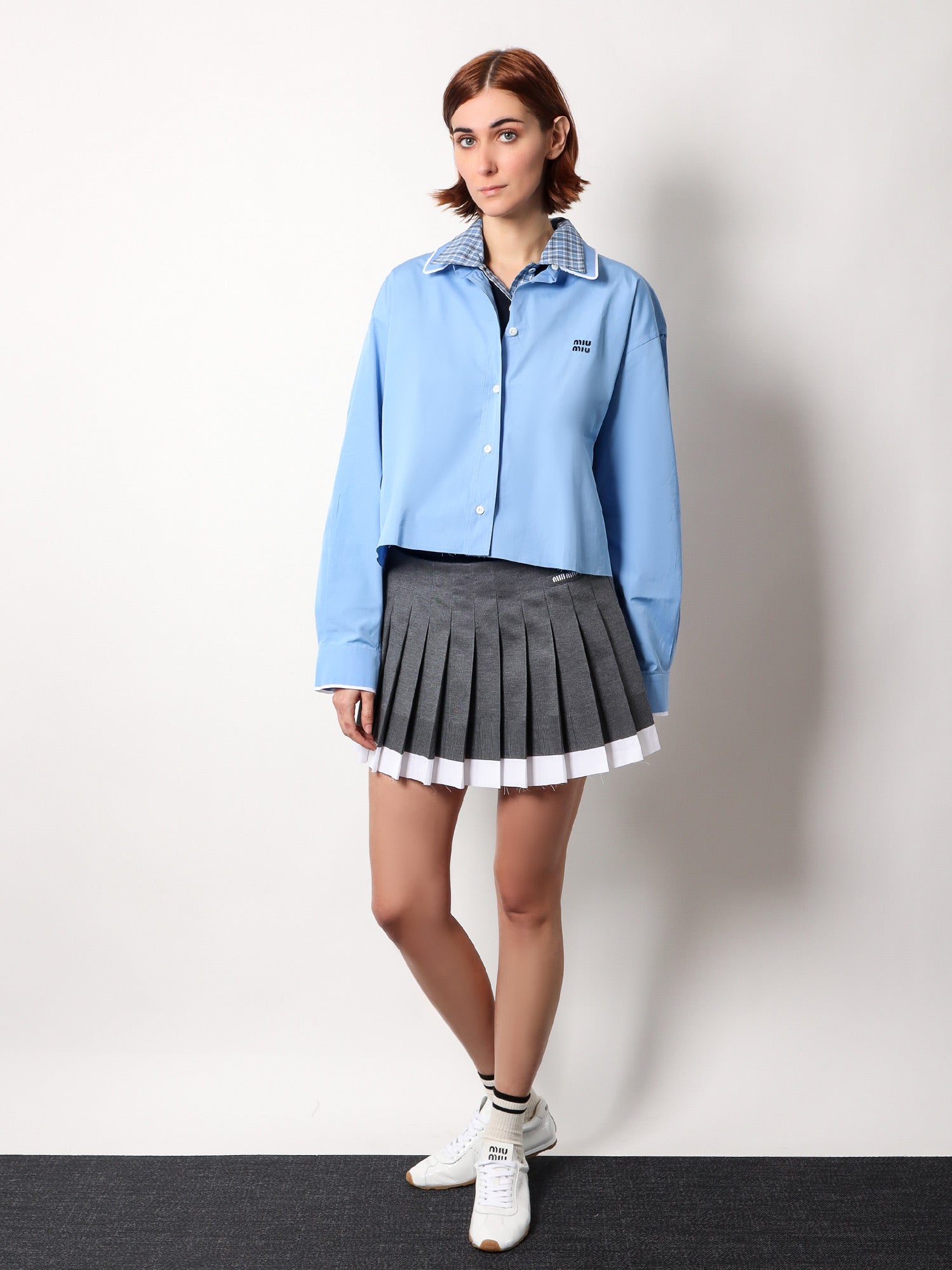 Recycled silk pleated skirt MIU MIU - Nugnes1920