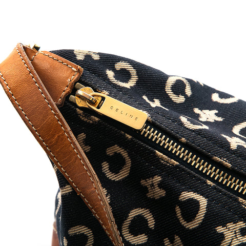 セリーヌ CELINE Cマカダム セミワン ショルダーバッグ ネイビー