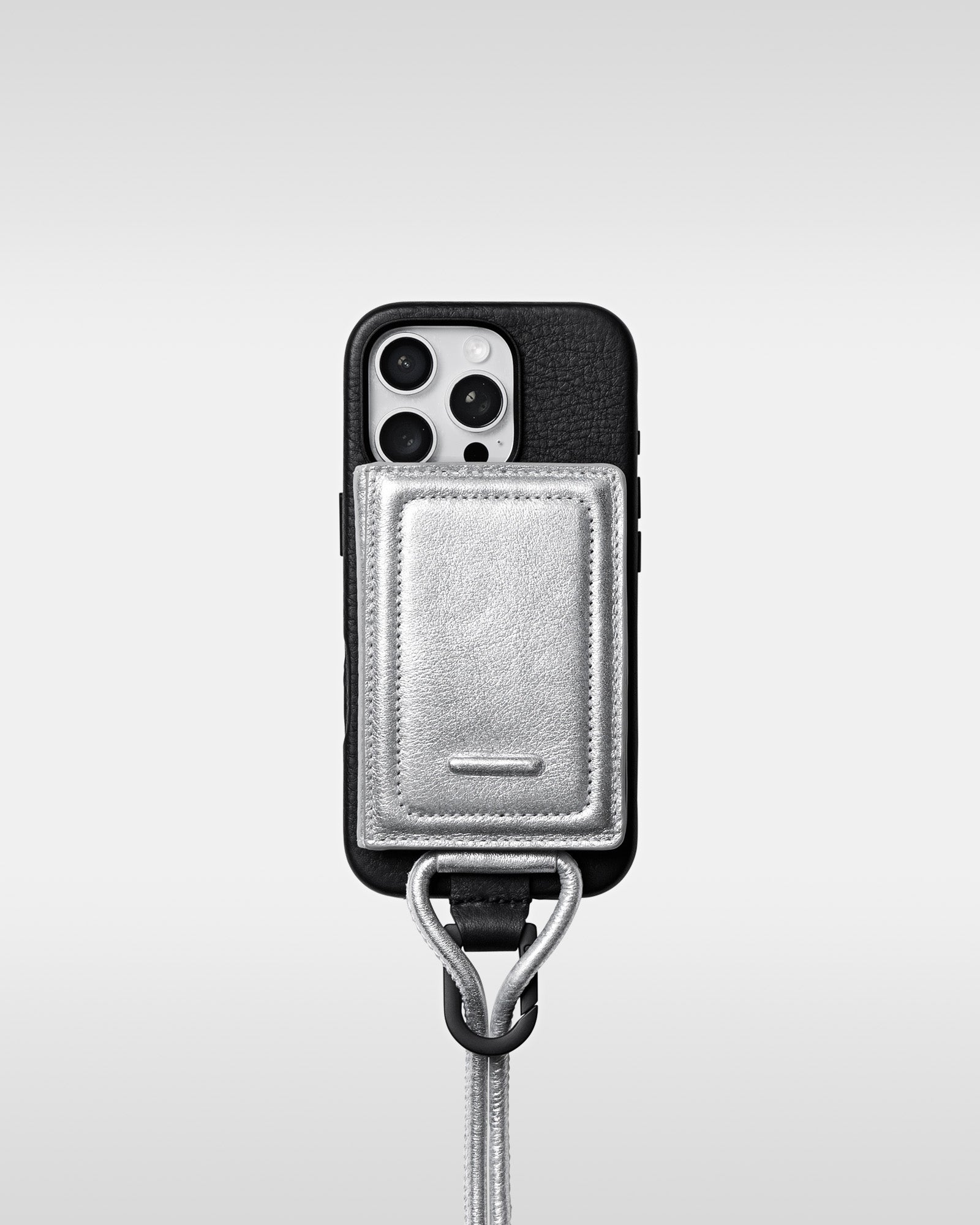 レザー製 iPhoneケース セット / ストラップ付スマホケース / スマホ