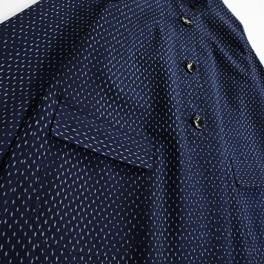 儀右ヱ門 ギエモン ぎえもん 久留米絣 コート ス223 日本製【as