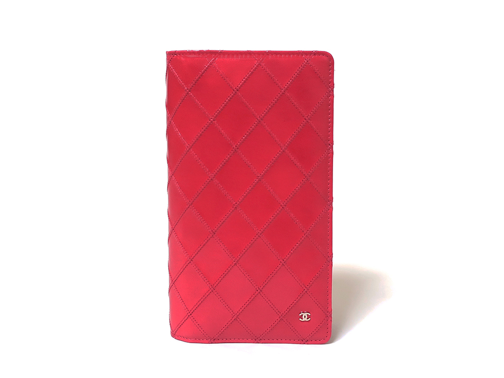 シャネル ビコローレ マトラッセ ココマーク カーフ 長財布 A46356