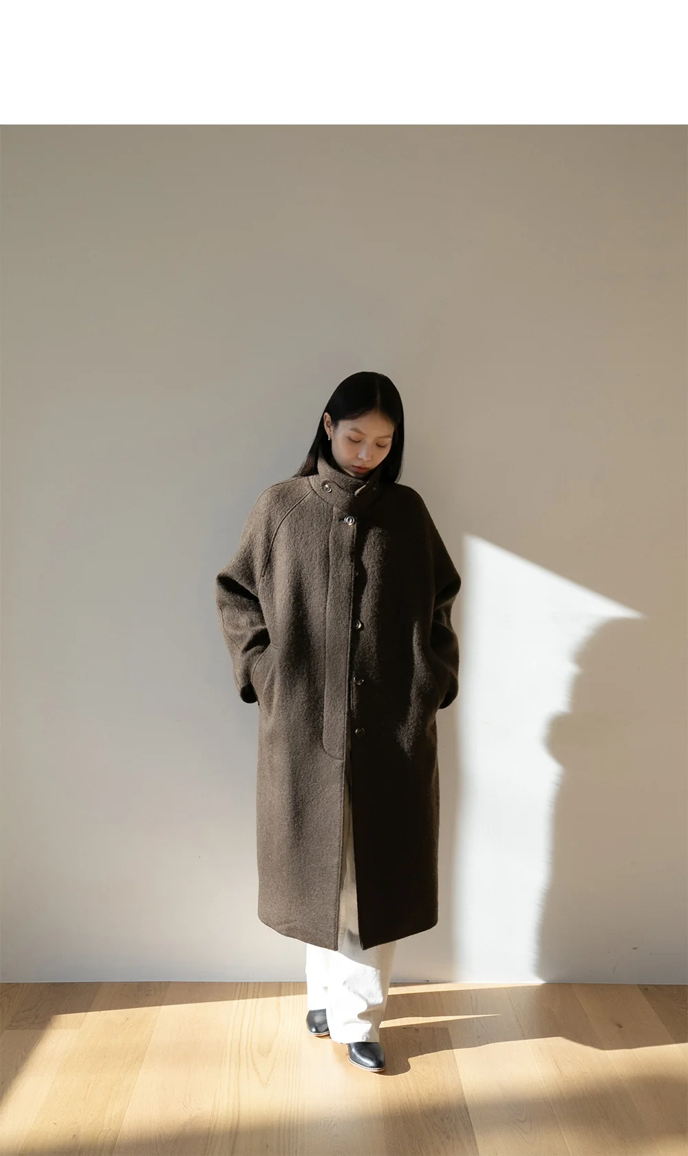 cozy alpaca coat | OHOTORO