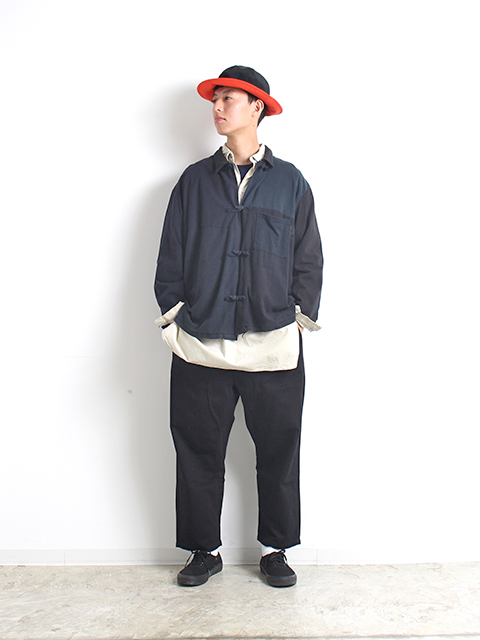 SUNNY SIDE UP】REMAKE PATCHWORK CUT&SEWN CHINA SHIRT - OIKOS 毎日