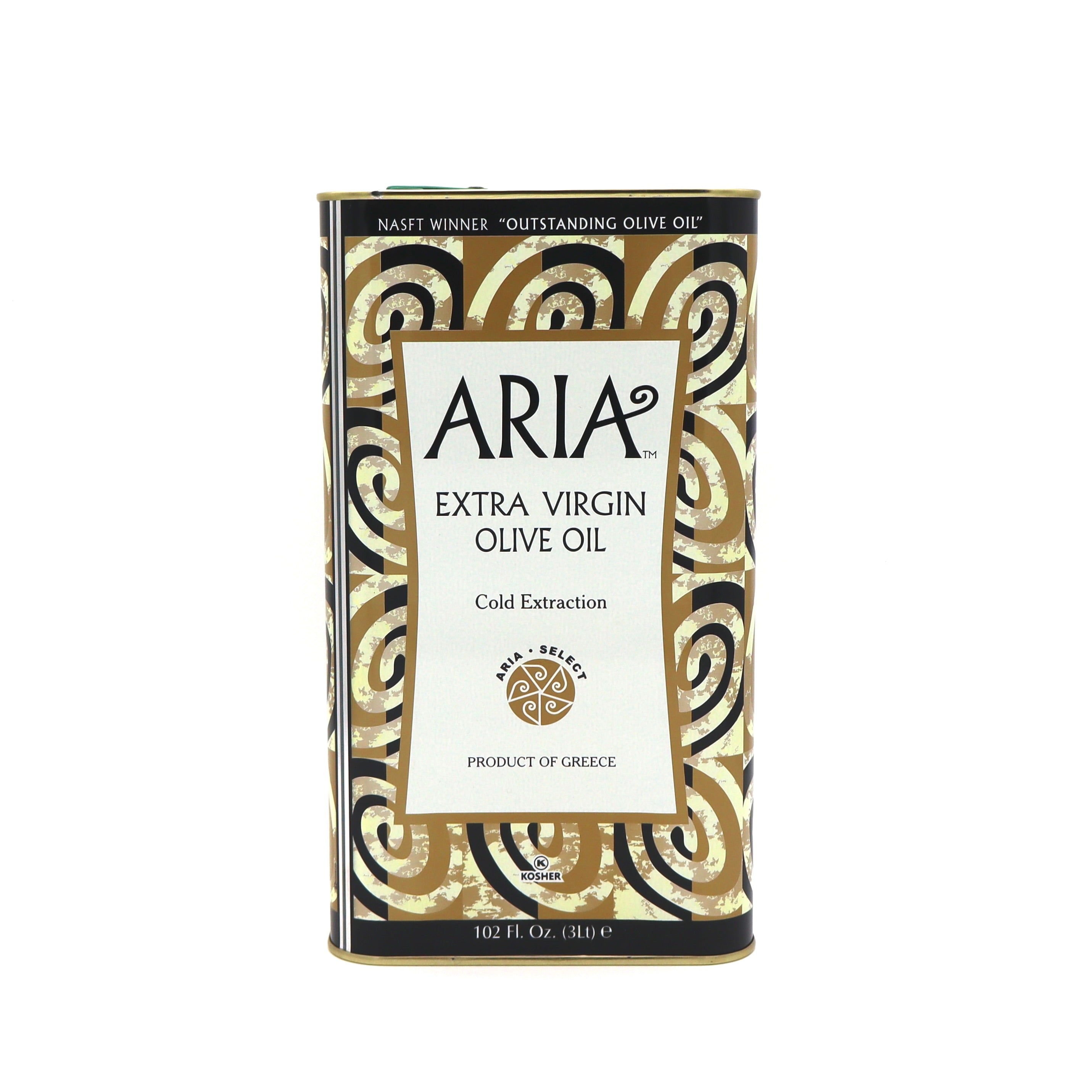ARIA Extra Virgin Olive Oil – 3L Tin (Cold-Pressed, Greek, 100