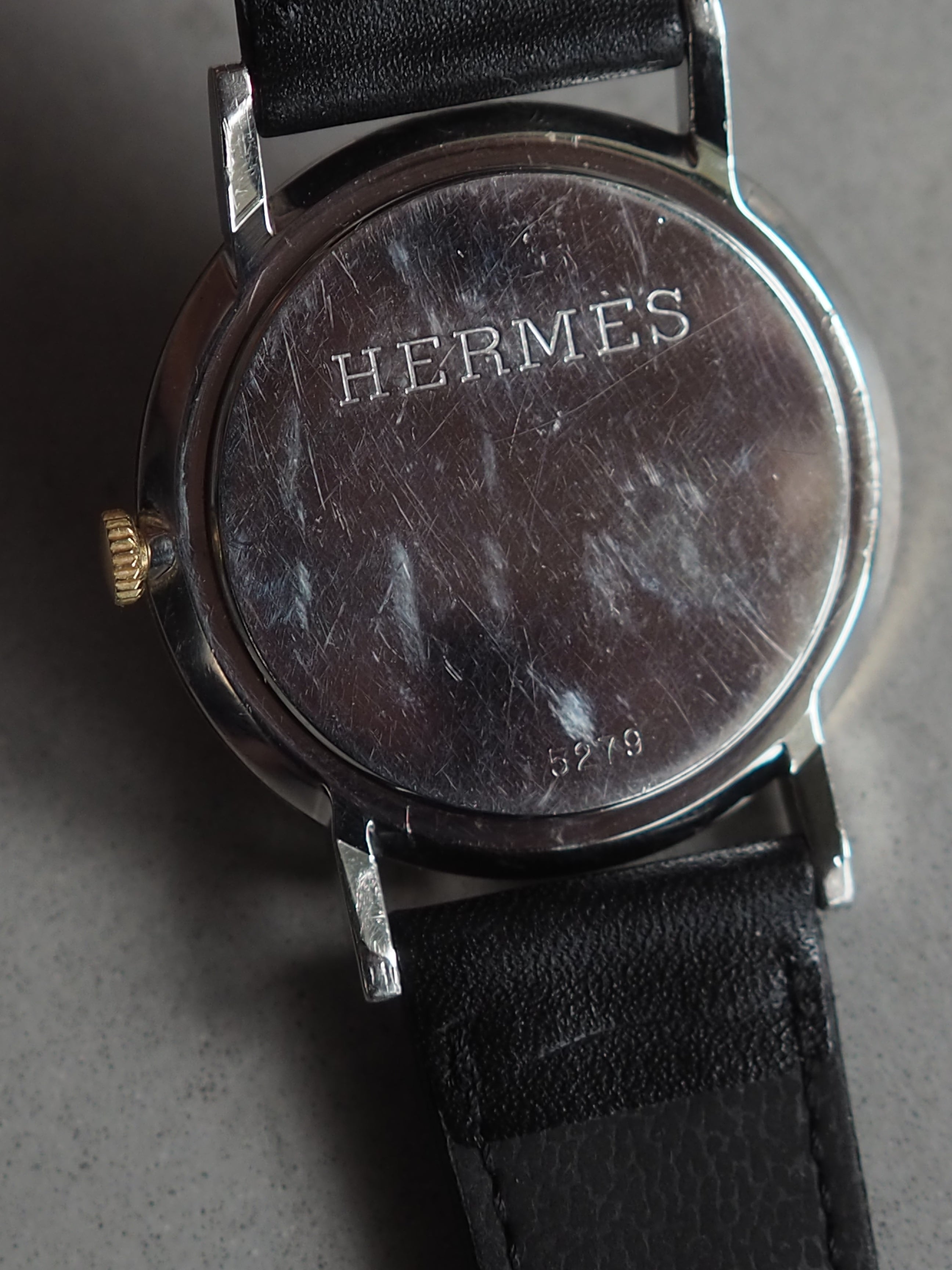 HERMES ヴィンテージ エルメス 手巻き 馬車ロゴ ウォッチ 腕時計
