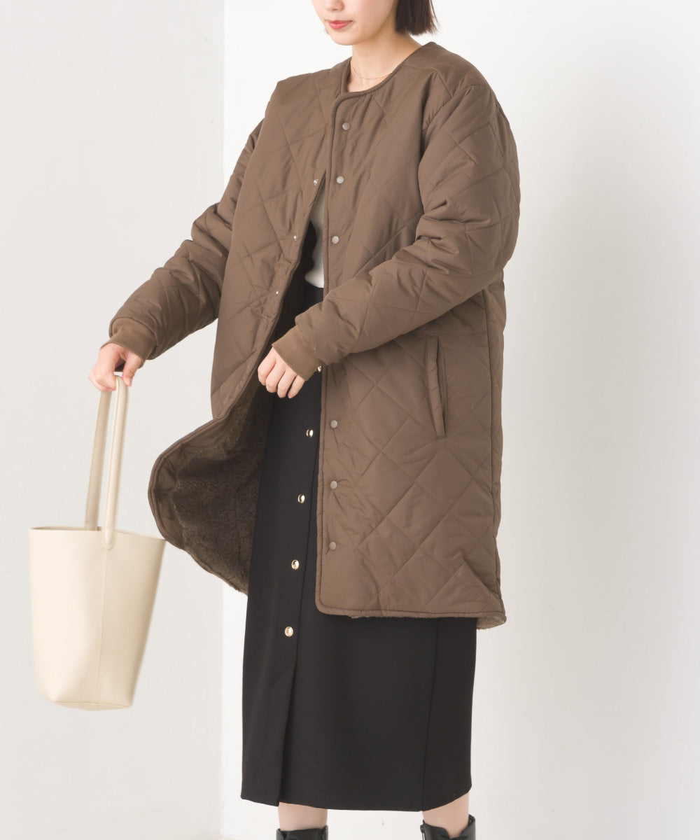 OMNES】リバーシブルキルティングボアジャケット【1520-7018】