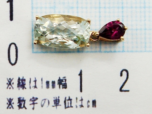 豪華!!10金☆カラーストーン ペンダントトップ☆総重量1.7g☆DNYC