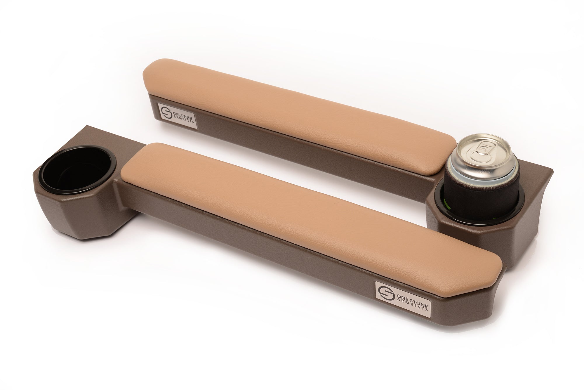 70 Series Landcruiser Armrest: Tan Full set (Front driver +