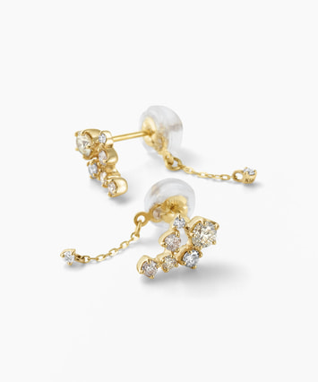 2026 Spring Limited】K10YG/K18YG ダイヤモンドピアス|festaria