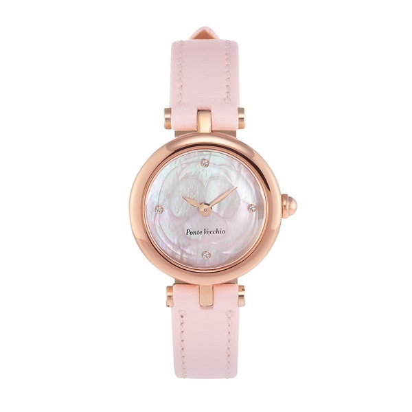 SS(ピンクゴールドプレーティング)マザーオブパール/ダイヤモンド