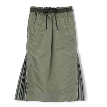 SACAI＜サカイ＞ サイドプリーツ入りツイルスカート（2264259）｜SACAI