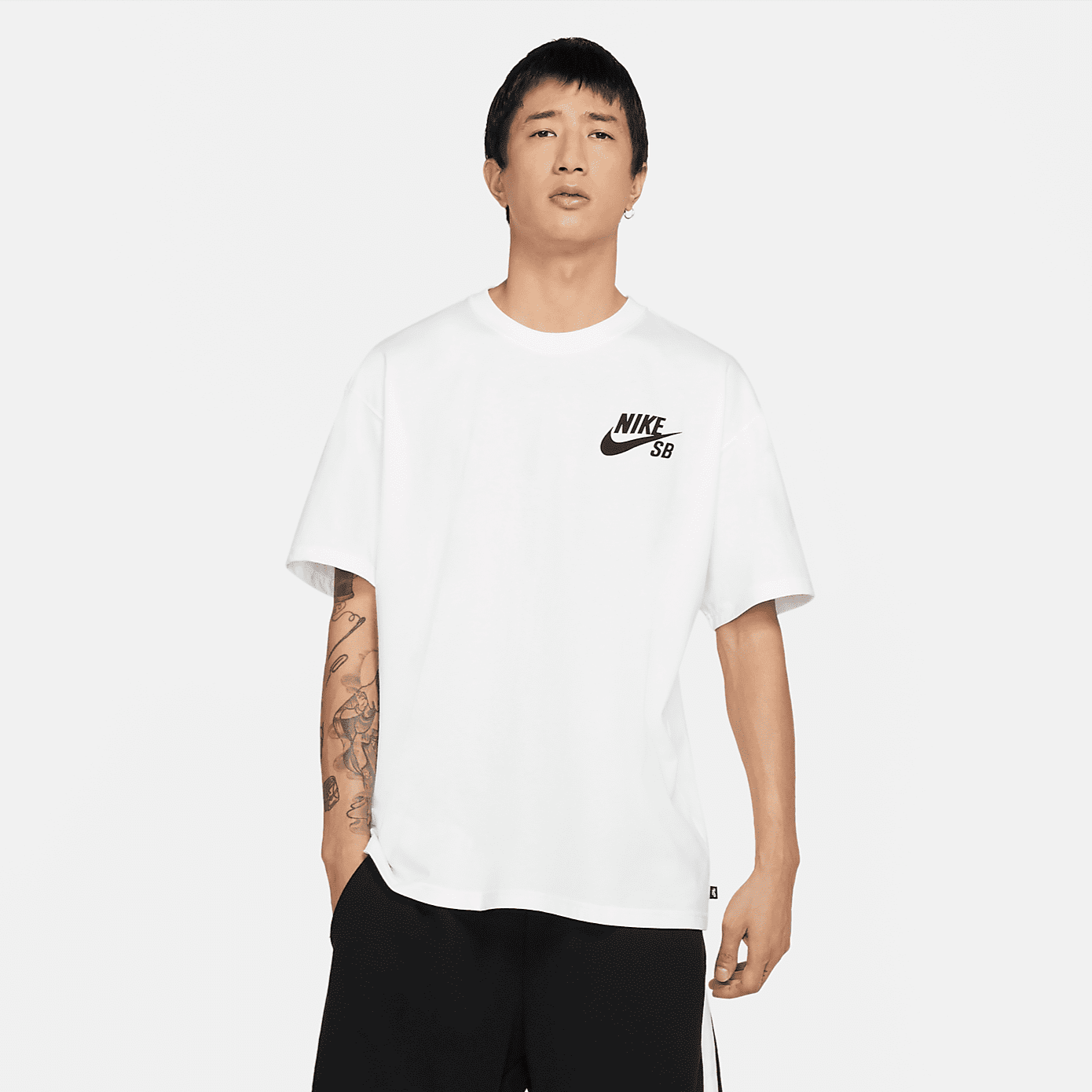 Nike SB Logo Skate Tee White/Black - Orchard Skateshop