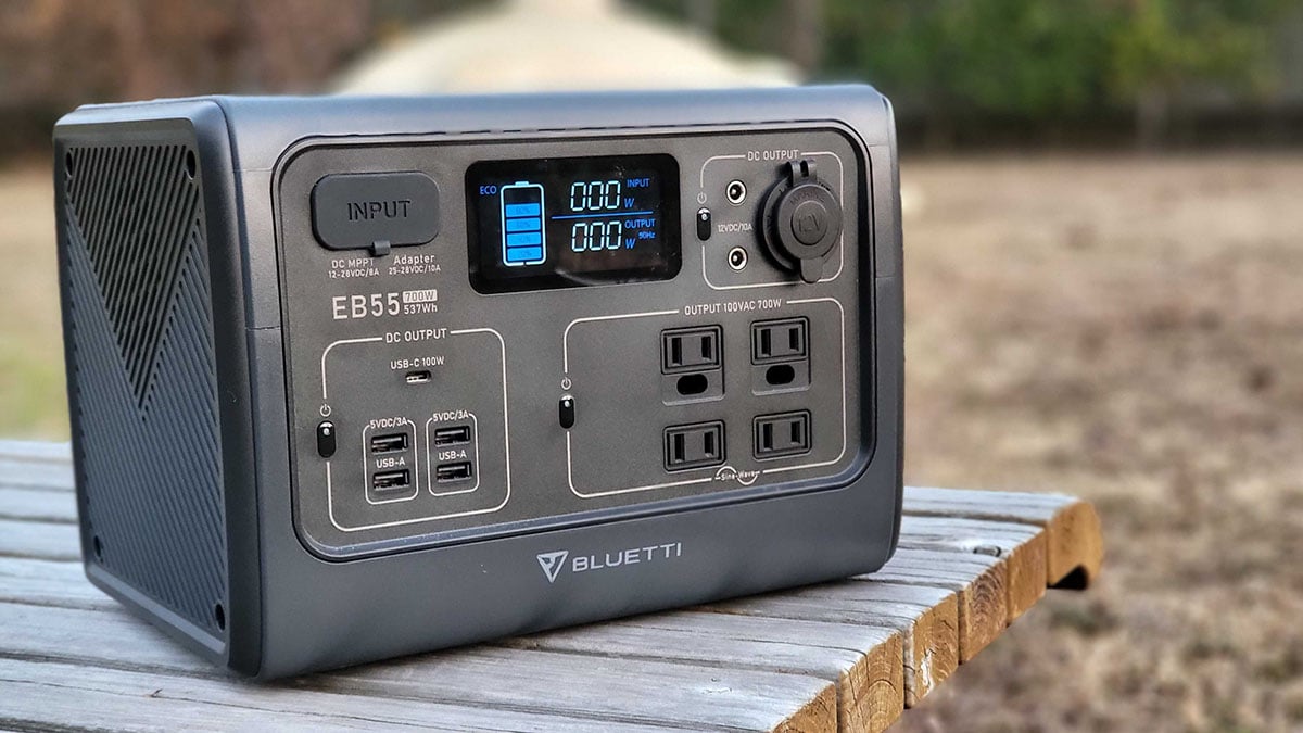 BLUETTI EB55 ポータブル電源 レビュー：537Wh、定格750Wでシンプルな