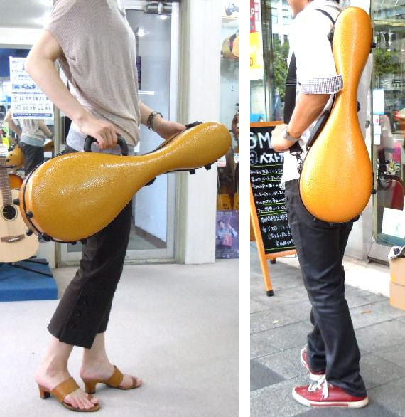 マンドリンハードケース グラスファイバー オレンジゴールド色