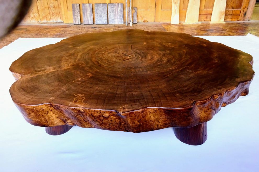 輪切りテーブル・円卓 | 秋山郷 本物無垢の輪切りテーブル発祥の地「山