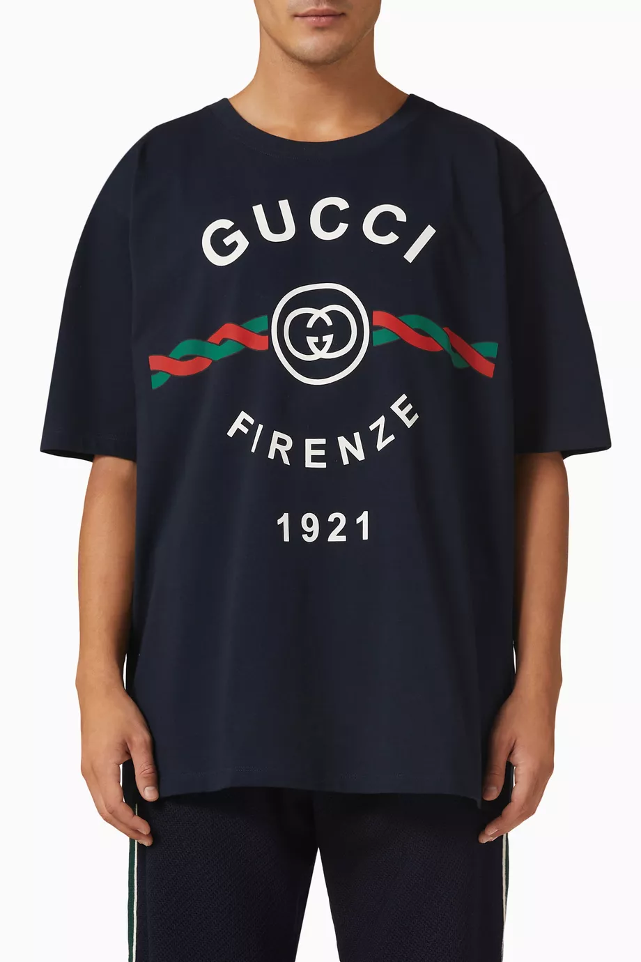 Buy Gucci Blue Gucci Firenze 1921 T-shirt in Cotton Jersey For Men