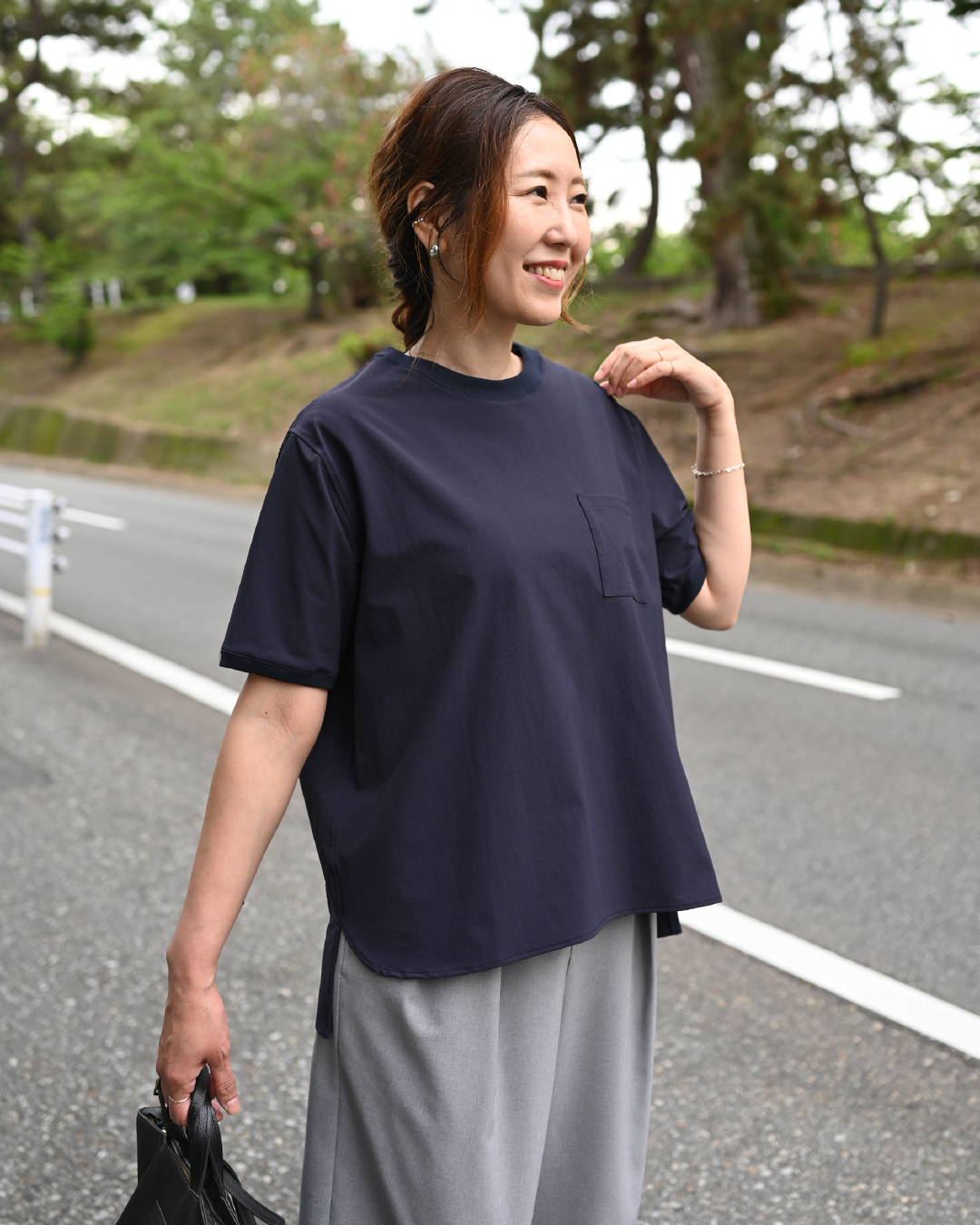 撥水素材の半袖きれいめプルオーバー（接触冷感） – OURHOME