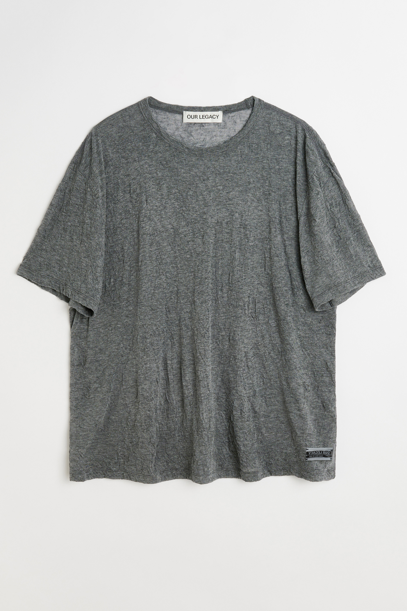 Our Legacy - New Box T-Shirt Anthracite Crinkle Gauze