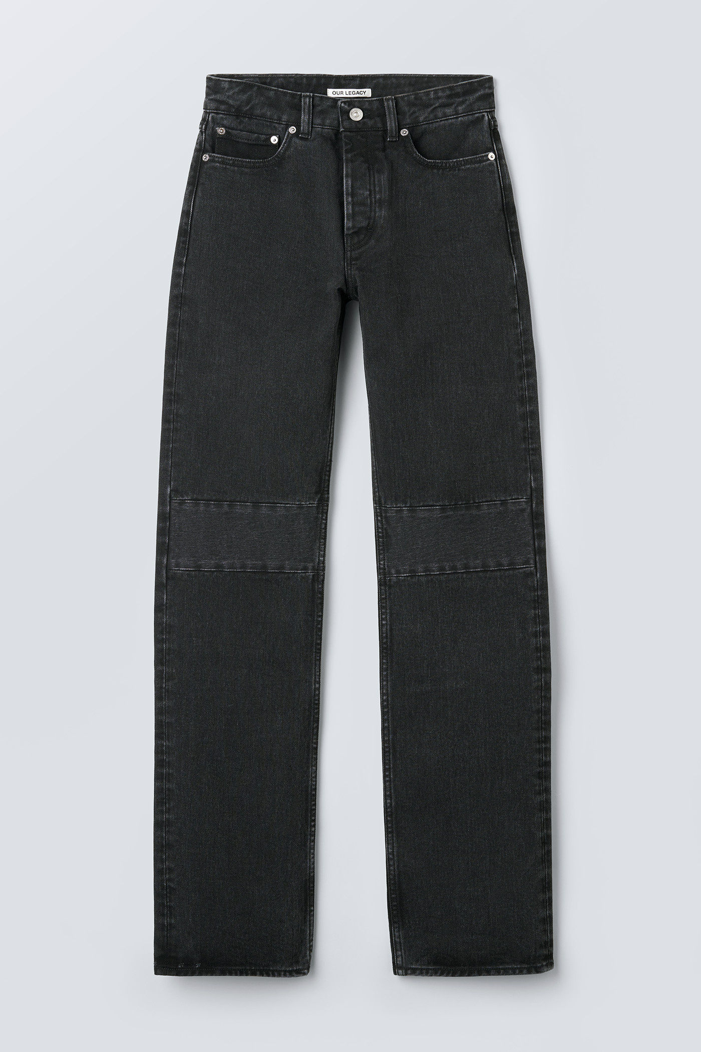 Our Legacy - Extended Linear Cut Washed Black Denim